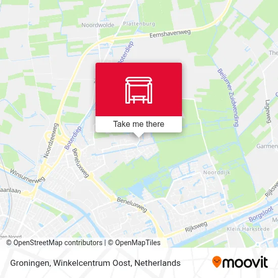 Groningen, Winkelcentrum Oost map