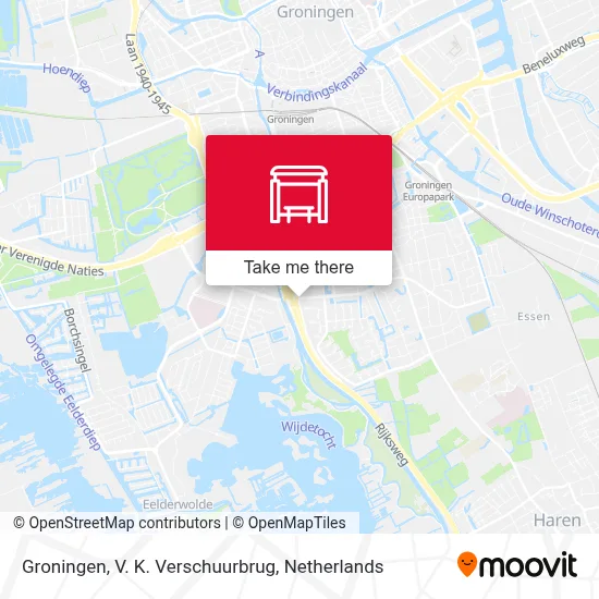Groningen, V. K. Verschuurbrug map