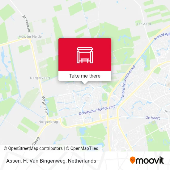 Assen, H. Van Bingenweg Karte