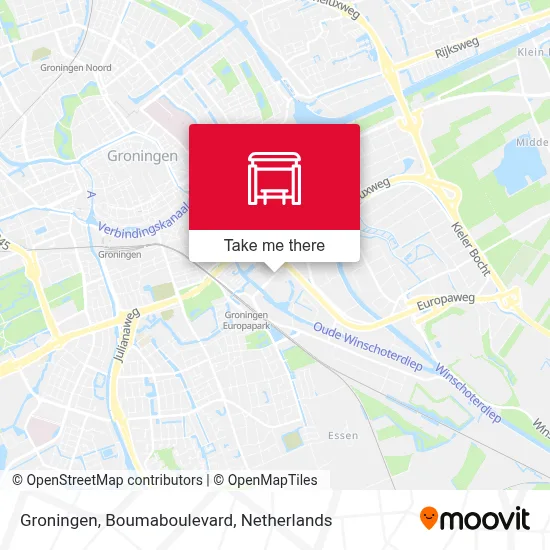 Groningen, Boumaboulevard map