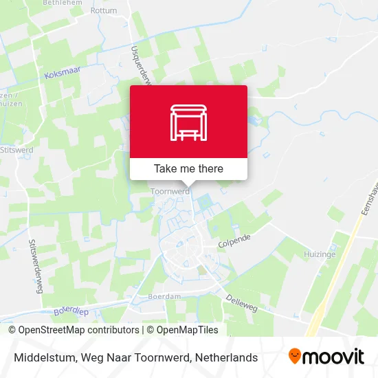 Middelstum, Weg Naar Toornwerd map