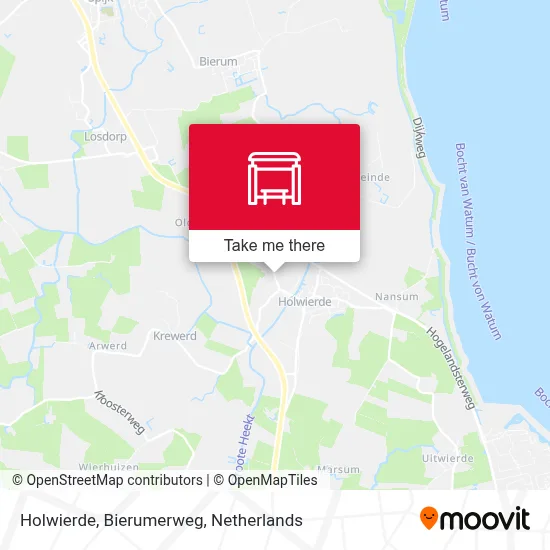 Holwierde, Bierumerweg map