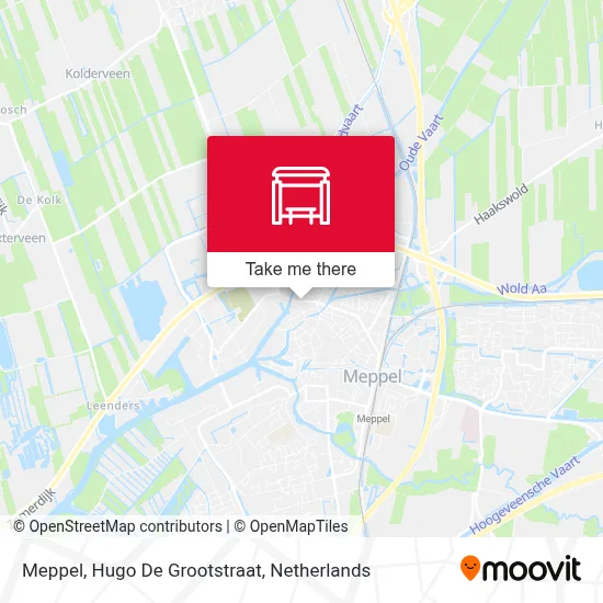 Meppel, Hugo De Grootstraat Karte