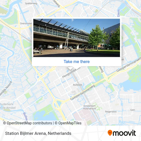 Station Bijlmer Arena map