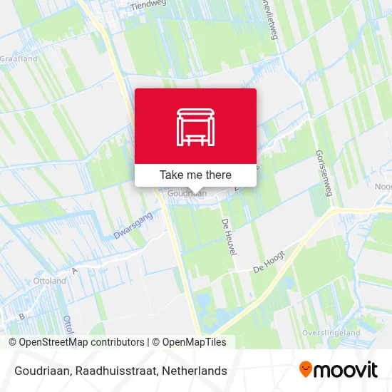 Goudriaan, Raadhuisstraat map