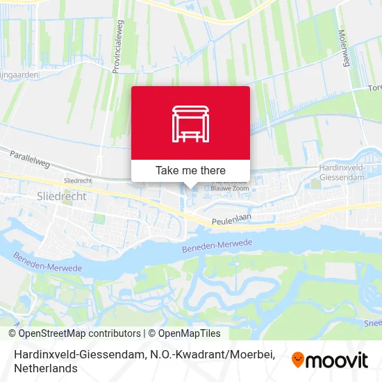 Hardinxveld-Giessendam, N.O.-Kwadrant / Moerbei map