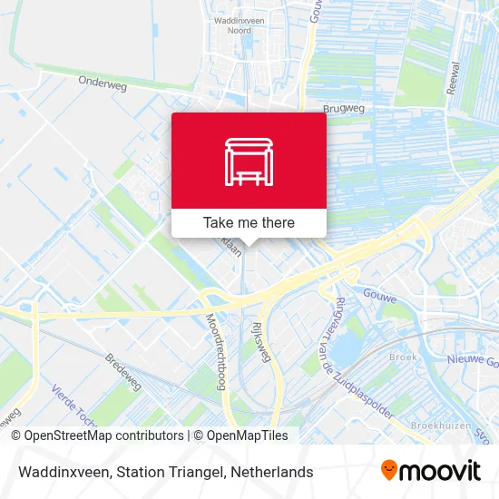 Waddinxveen, Station Triangel map
