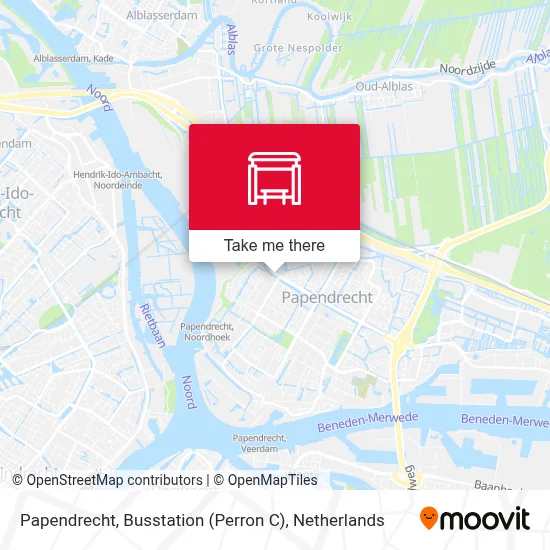Papendrecht, Busstation (Perron C) map