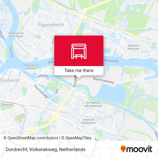 Dordrecht, Volkerakweg map