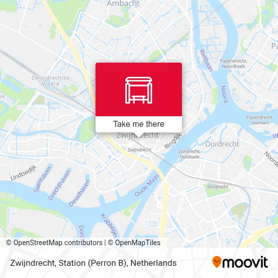 Zwijndrecht, Station (Perron B) map