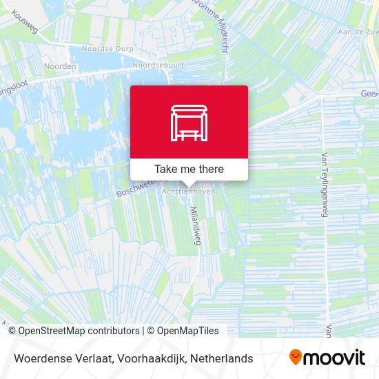 Woerdense Verlaat, Voorhaakdijk map