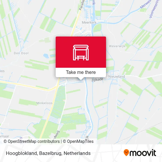 Hoogblokland, Bazelbrug map