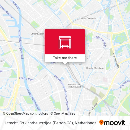Utrecht, Cs Jaarbeurszijde (Perron C8) map