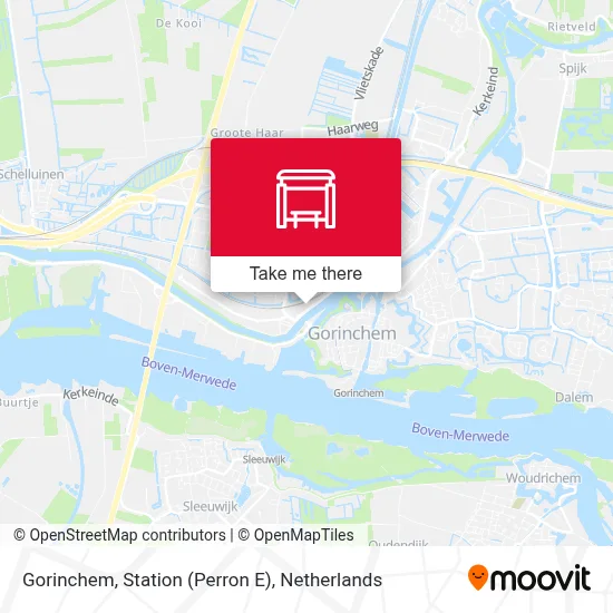 Gorinchem, Station (Perron E) map