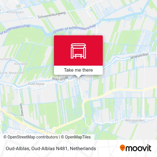 Oud-Alblas, Oud-Alblas N481 map