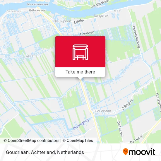 Goudriaan, Achterland map