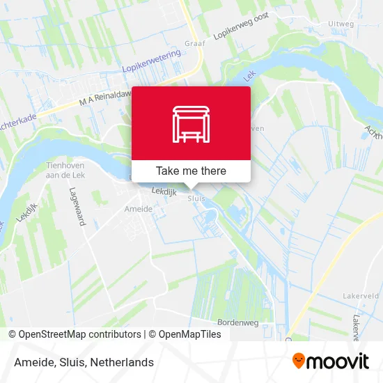 Ameide, Sluis Karte