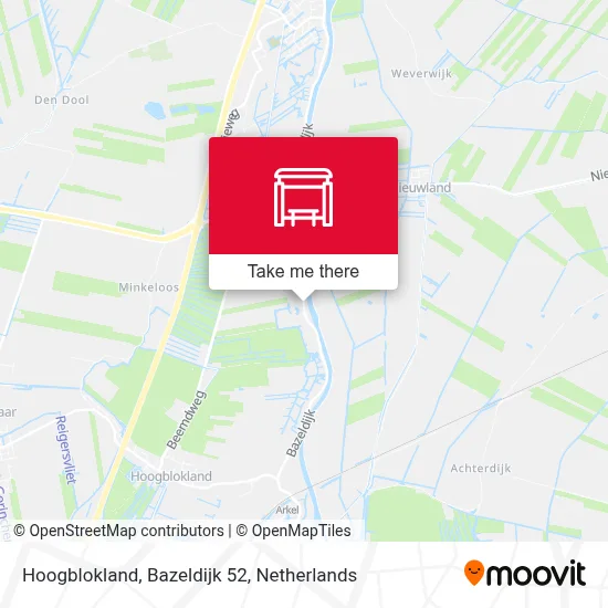 Hoogblokland, Bazeldijk 52 Karte