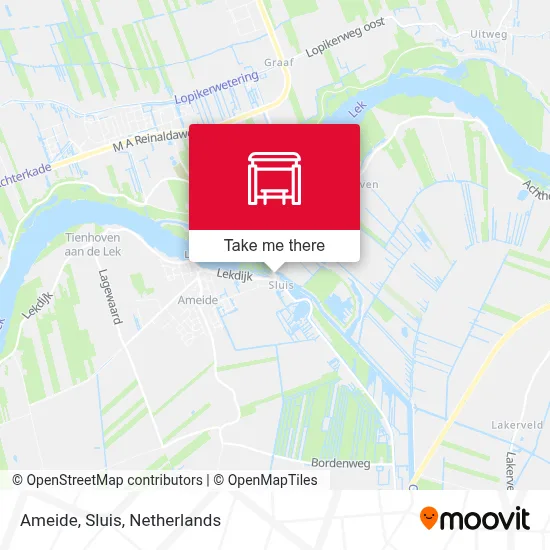 Ameide, Sluis map