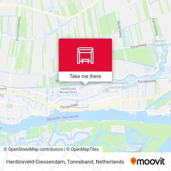 Hardinxveld-Giessendam, Tonneband map