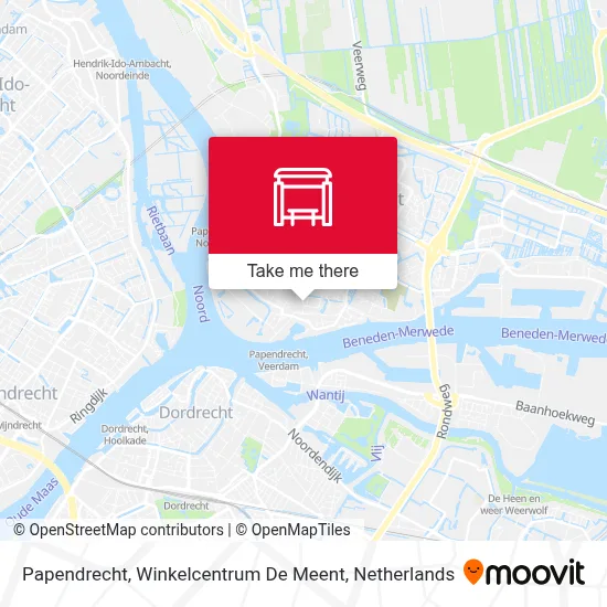 Papendrecht, Winkelcentrum De Meent map