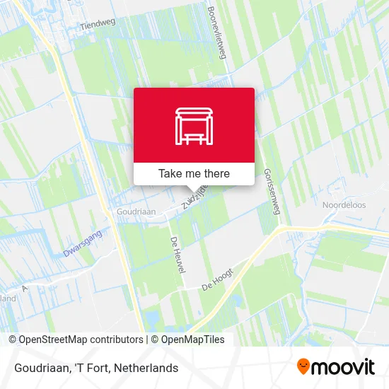 Goudriaan, 'T Fort map