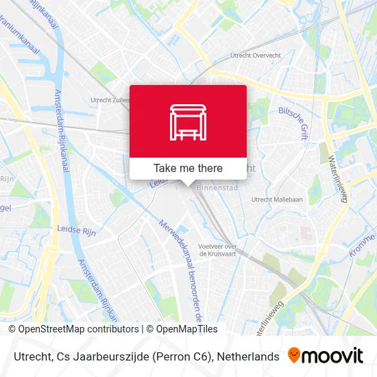 Utrecht, Cs Jaarbeurszijde (Perron C6) map