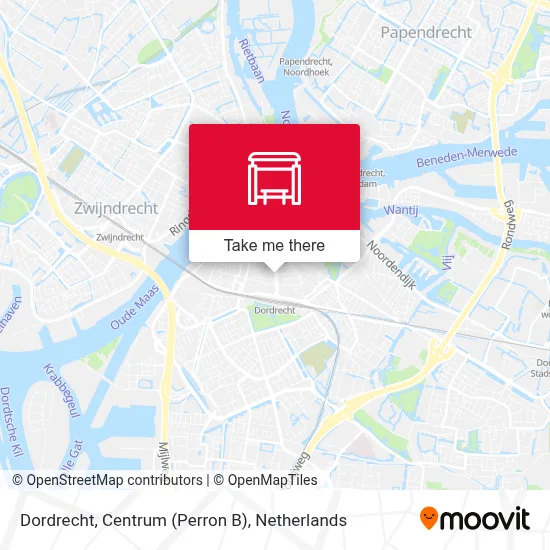 Dordrecht, Centrum (Perron B) map