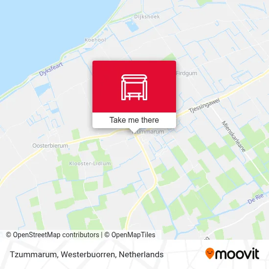 Tzummarum, Westerbuorren map