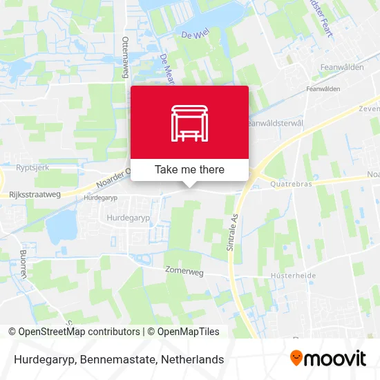 Hurdegaryp, Bennemastate map