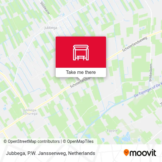 Jubbega, P.W. Janssenweg map