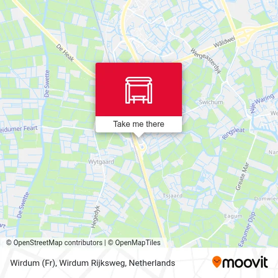 Wirdum (Fr), Wirdum Rijksweg map