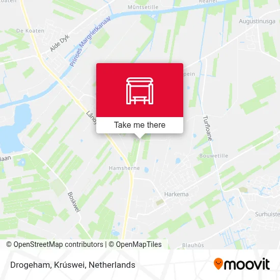 Drogeham, Krúswei map
