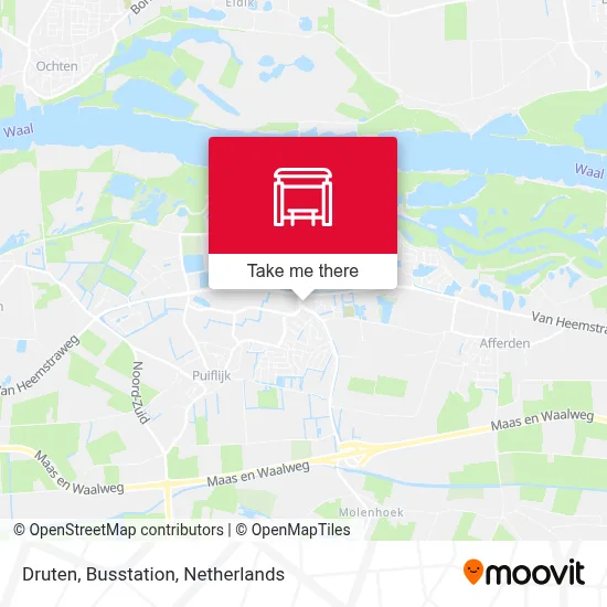 Druten, Busstation map