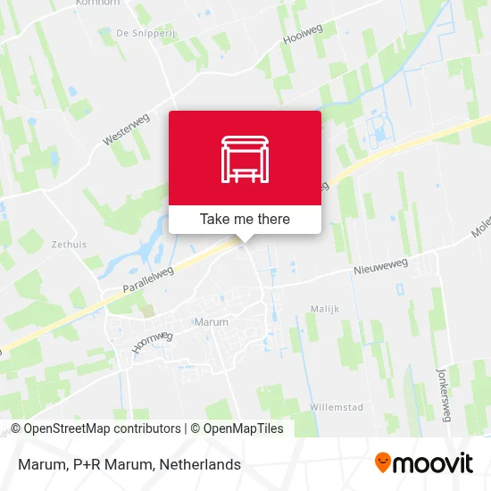 Marum, P+R  Marum map