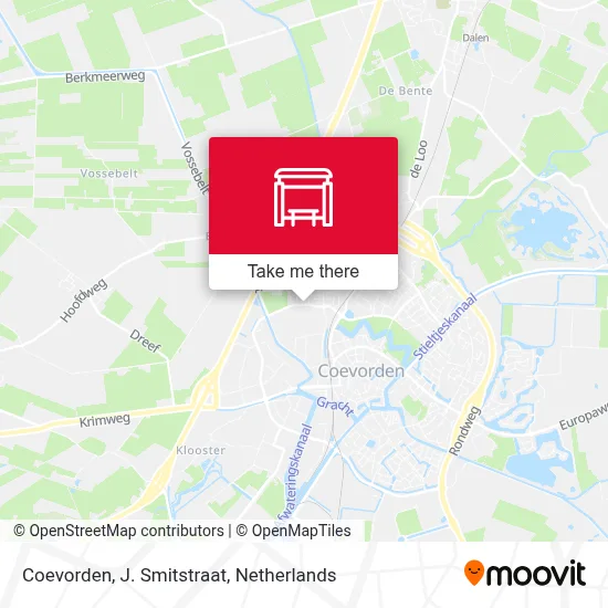 Coevorden, J. Smitstraat map