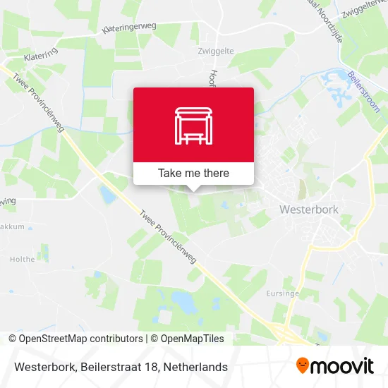 Westerbork, Beilerstraat 18 map