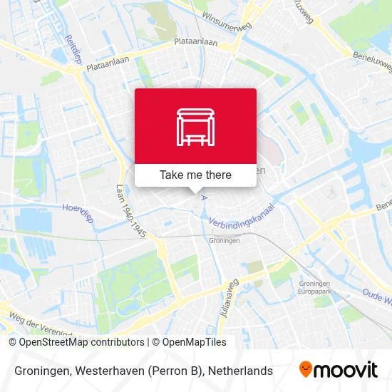 Groningen, Westerhaven (Perron B) Karte