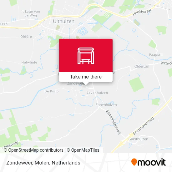 Zandeweer, Molen map