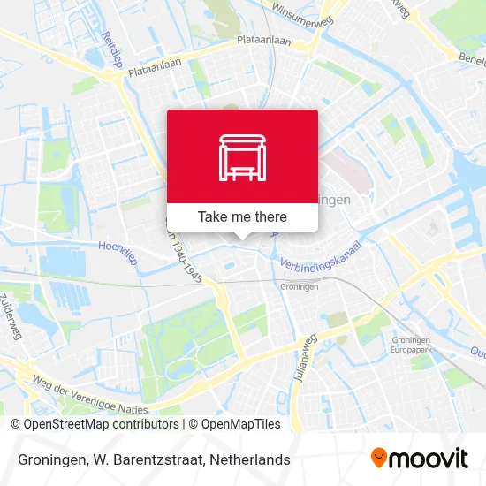 Groningen, W. Barentzstraat map