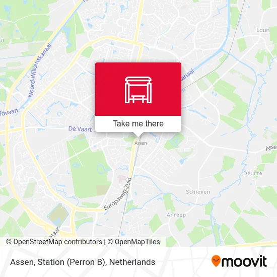 Assen, Station (Perron B) map