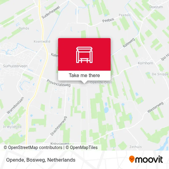 Opende, Bosweg Karte