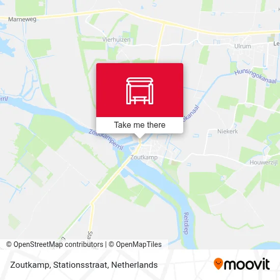 Zoutkamp, Stationsstraat map