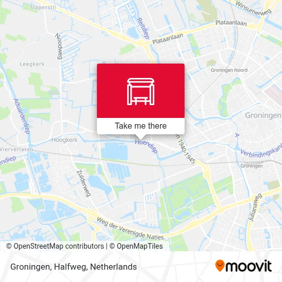 Groningen, Halfweg map