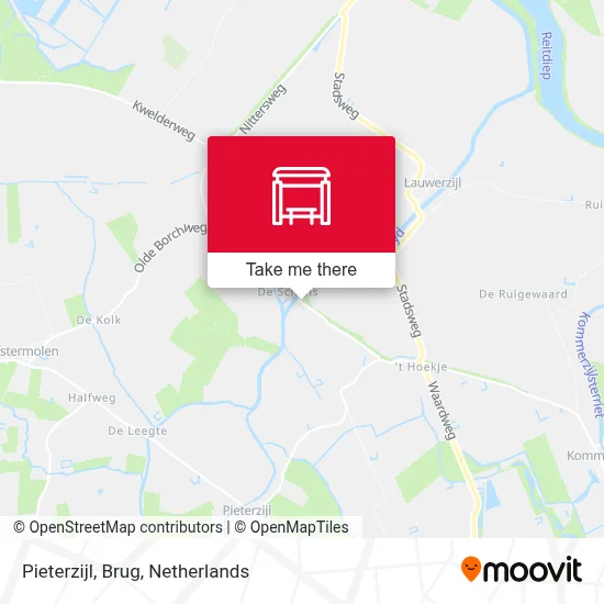 Pieterzijl, Brug map