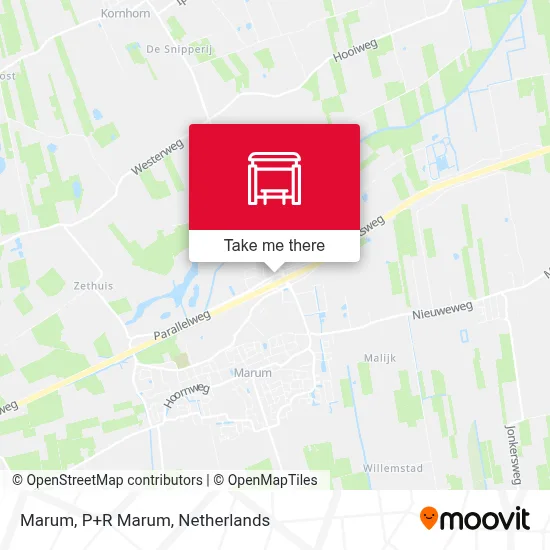 Marum, P+R Marum map