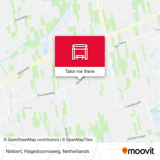 Niebert, Hagedoornsweg map