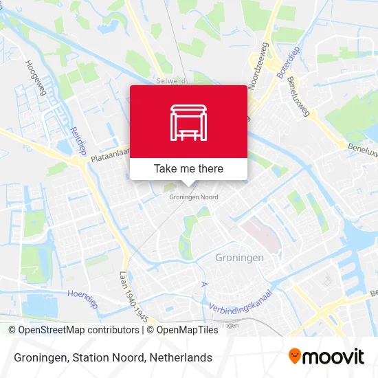 Groningen, Station Noord map