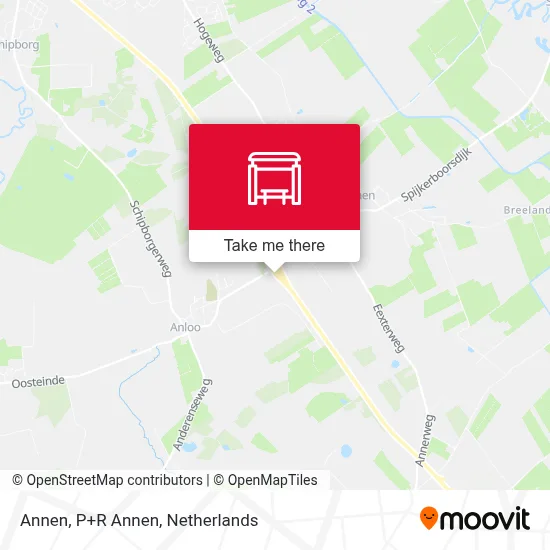 Annen, P+R Annen map