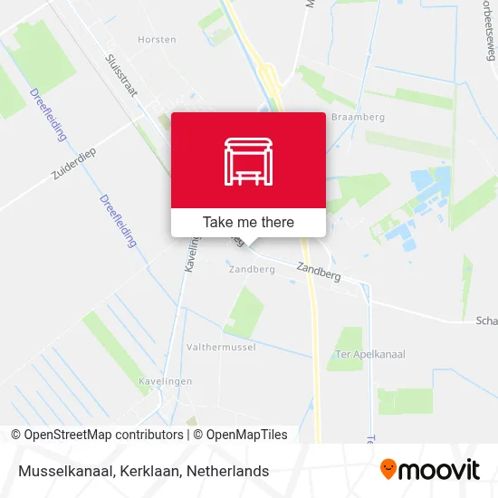 Musselkanaal, Kerklaan map